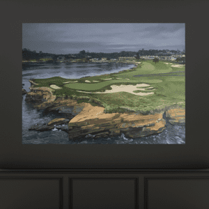 No 17 and 18 at Pebble Beach Golf Links painting, Aimee Smith Studios
