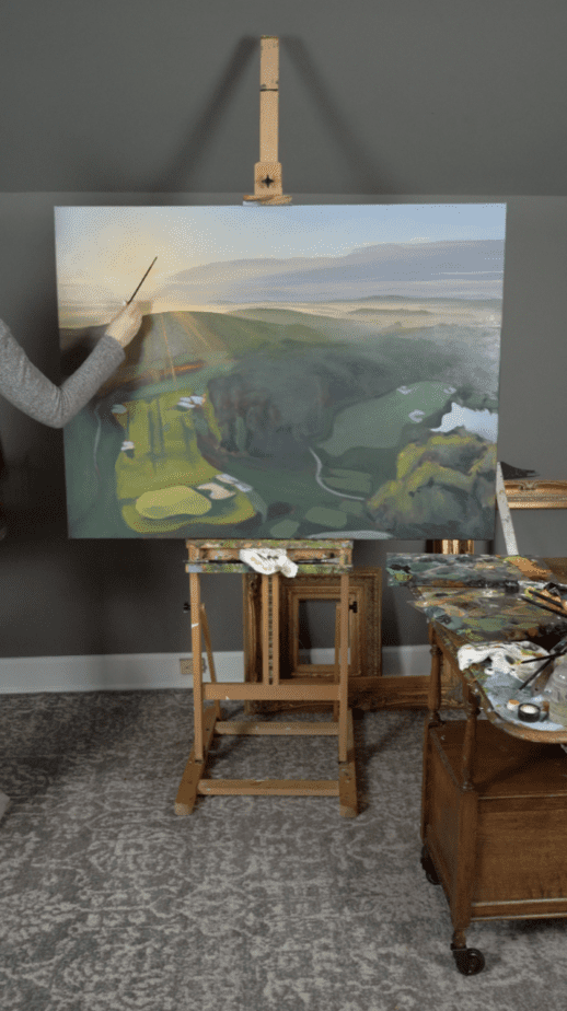 "Morning at Troubadour" Golf Painting by Aimee Smith