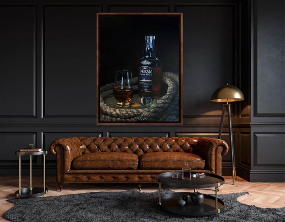 "Over the River" O.H. Whiskey Painting by Amiee Smith