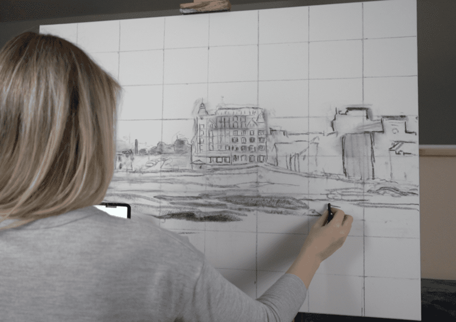 Sketch layer of a St Andrews Painting
