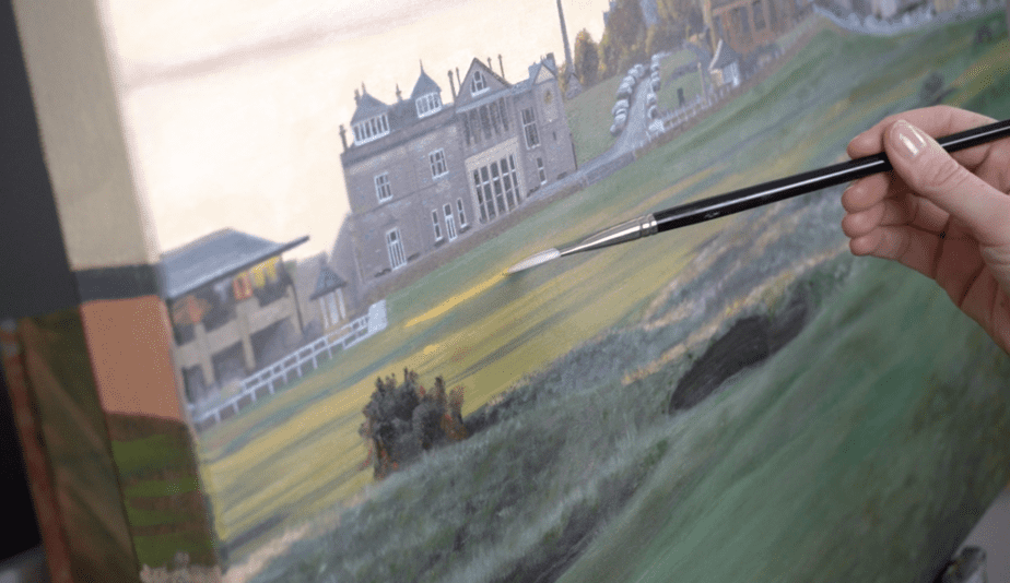 progress of "Sunrise at the Old Course at St Andrews"