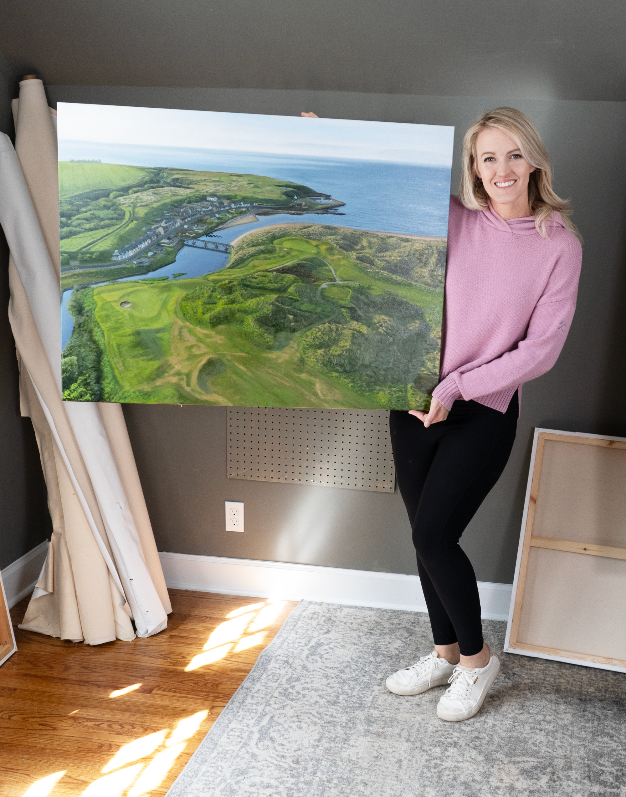 Cruden Bay Golf Course Art Painting, 30" x 40"
